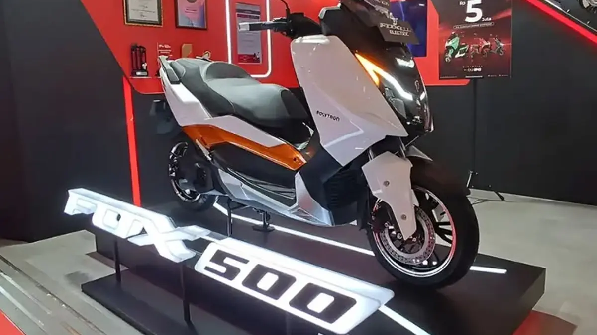 Review Polytron Fox 500 dengan peak power 14,7 KW, jarak hingga 130 km, fitur lengkap, dan skema sewa baterai Rp200 ribu per bulan. (PINTEREST)