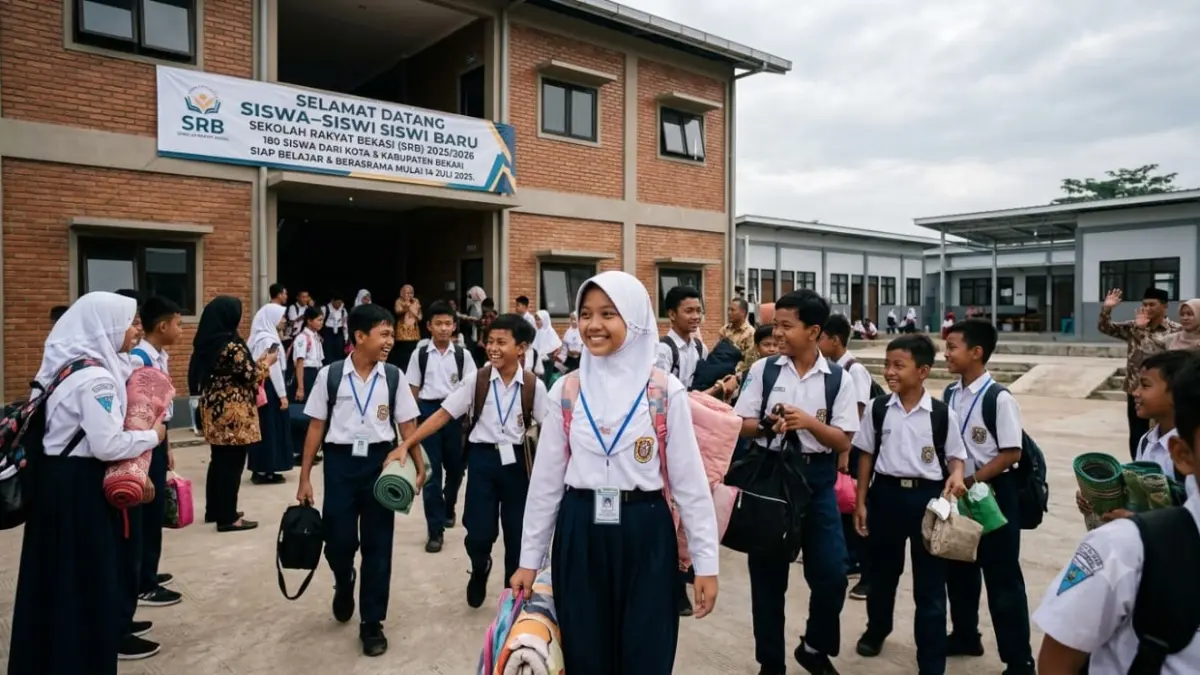 Sekolah Rakyat Bekasi siap beroperasi 14 Juli 2025. Sebanyak 180 siswa dari Kota dan Kabupaten Bekasi akan mengikuti pendidikan berbasis asrama.