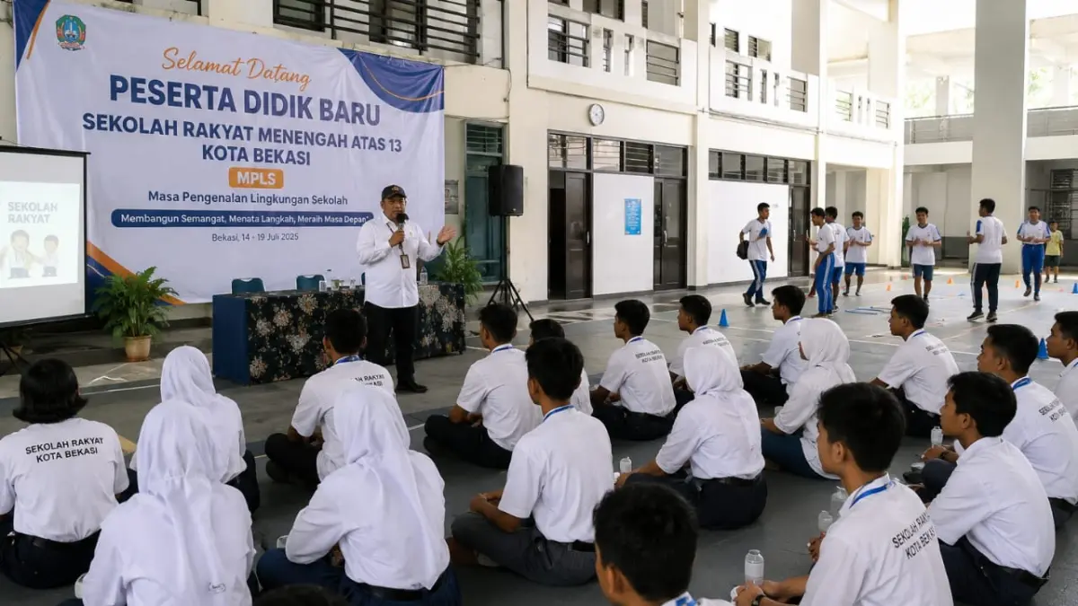 Sekolah Rakyat Menengah Atas 13 Bekasi menjalani MPLS selama sepekan, dengan kegiatan olahraga, pengenalan siswa, hingga rutinitas harian.