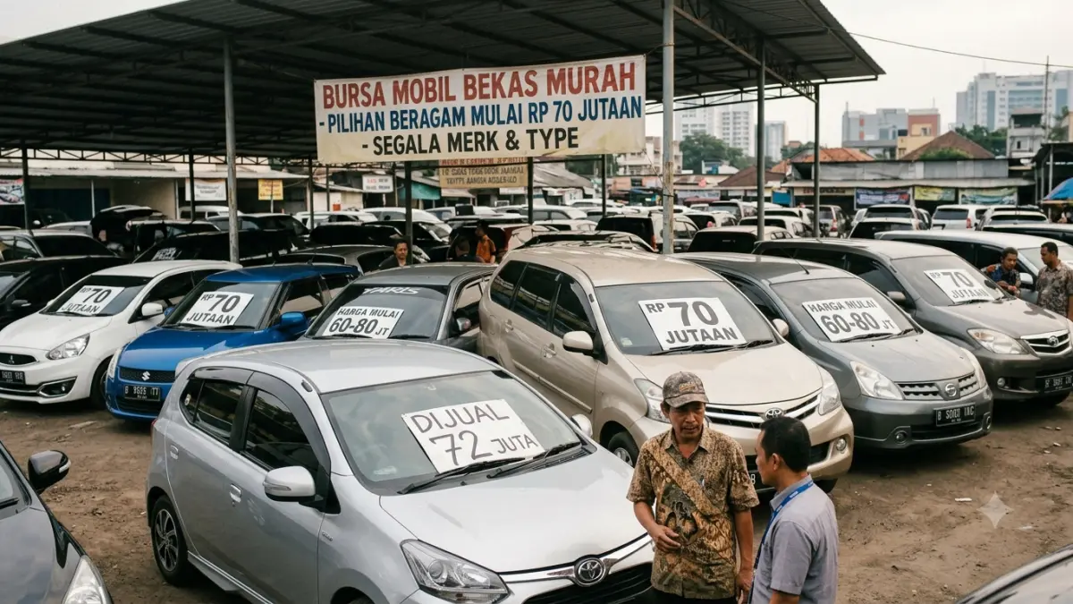Mobil bekas 70 jutaan pilihannya beragam. Ada Mirage, Agya/Ayla, Swift, Yaris, Avanza, Grand Livina hingga Grand Vitara.