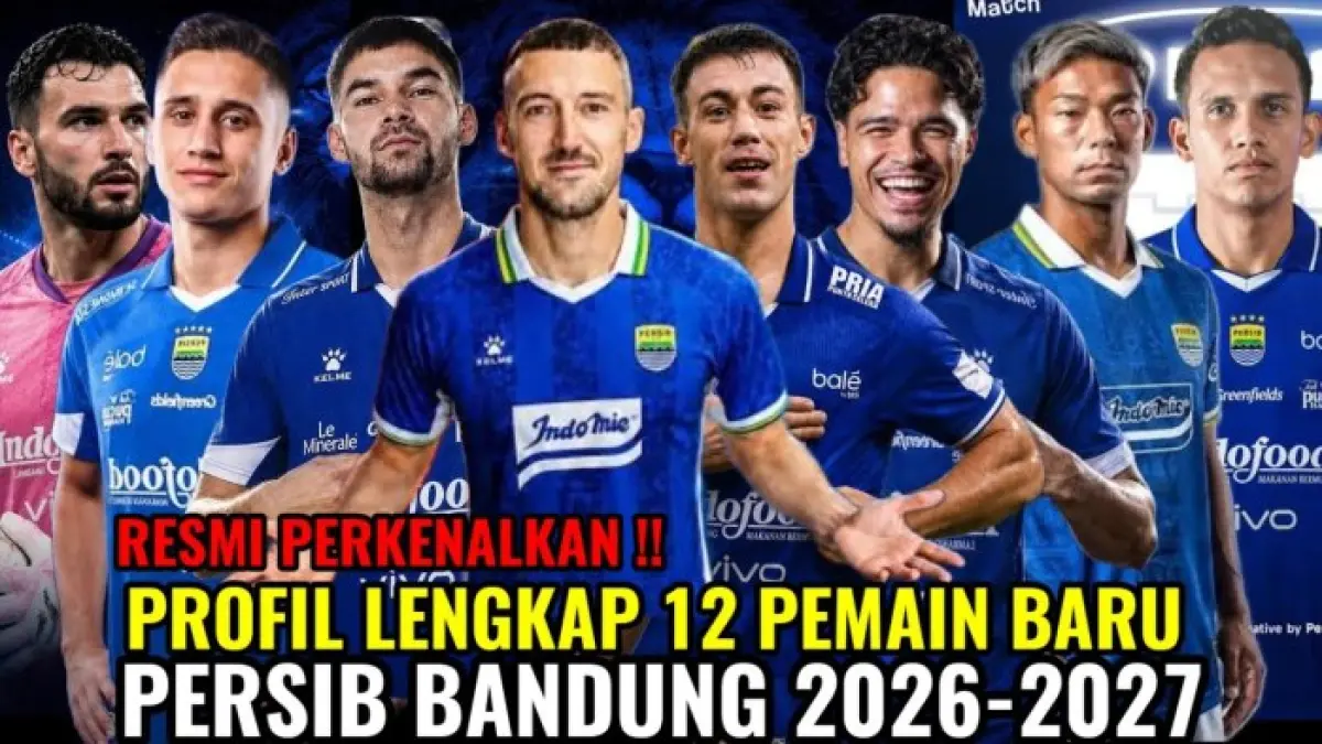 Pemain baru Persib Bandung untuk musim 2026/2027 mencakup Balsa Sekulic, Gakuto Notsuda, Luka Menalo, Ragnar Oratmangoen, dan Sandy Walsh.