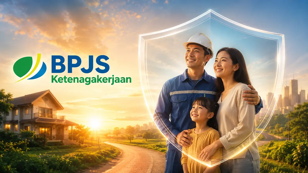 Cara klaim BPJS Ketenagakerjaan online JMO dilakukan dengan pengkinian data, status nonaktif, dan saldo maksimal Rp15 juta. (ILUSTRASI AI)