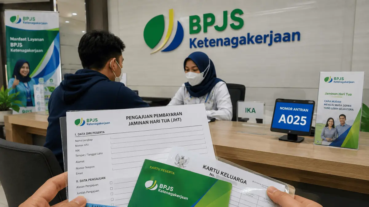 Peserta yang gagal mencairkan JHT lewat layanan digital dapat mengajukan klaim langsung di kantor cabang BPJS Ketenagakerjaan.
