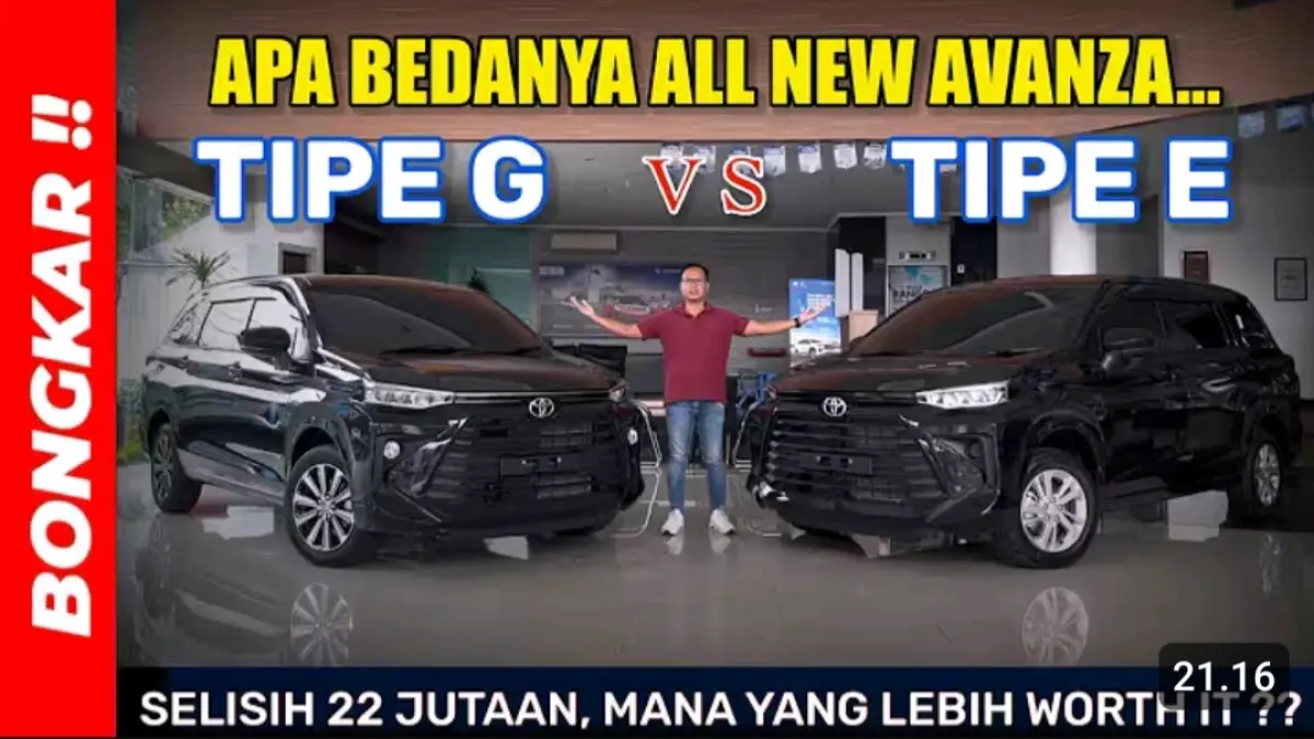 All New Avanza 2026 tipe E dan G punya selisih harga Rp22,9 juta. Simak perbedaan mesin, fitur, interior, dan kelengkapan keduanya.