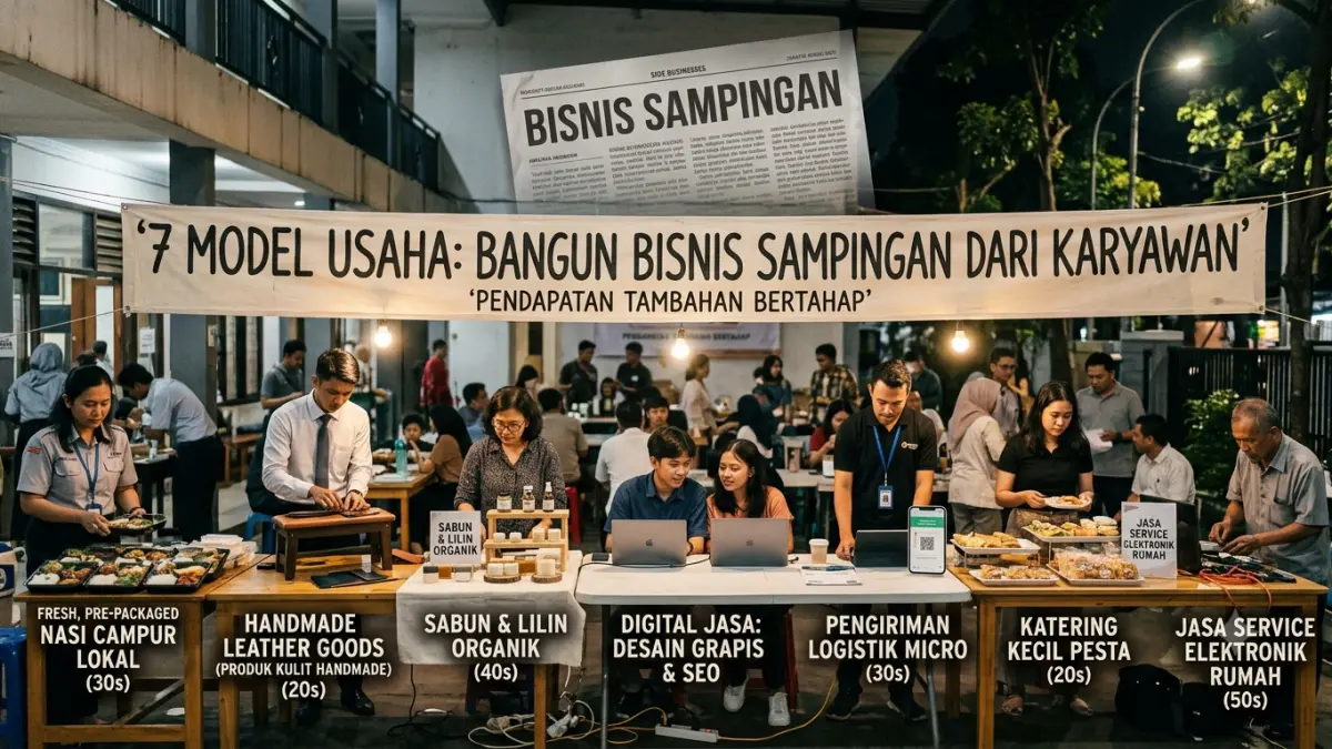 Bisnis sampingan bisa menjadi sumber penghasilan tambahan bagi karyawan. Ini 7 model usaha yang dapat dibangun secara bertahap.
