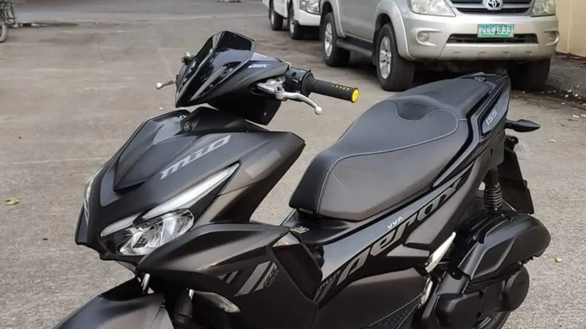 Yamaha Aerox E hadir sebagai motor listrik dengan desain Aerox Gen 2, motor 2,6 DK, dua baterai modular, dan jarak tempuh hingga 106 km.(Pinterest)