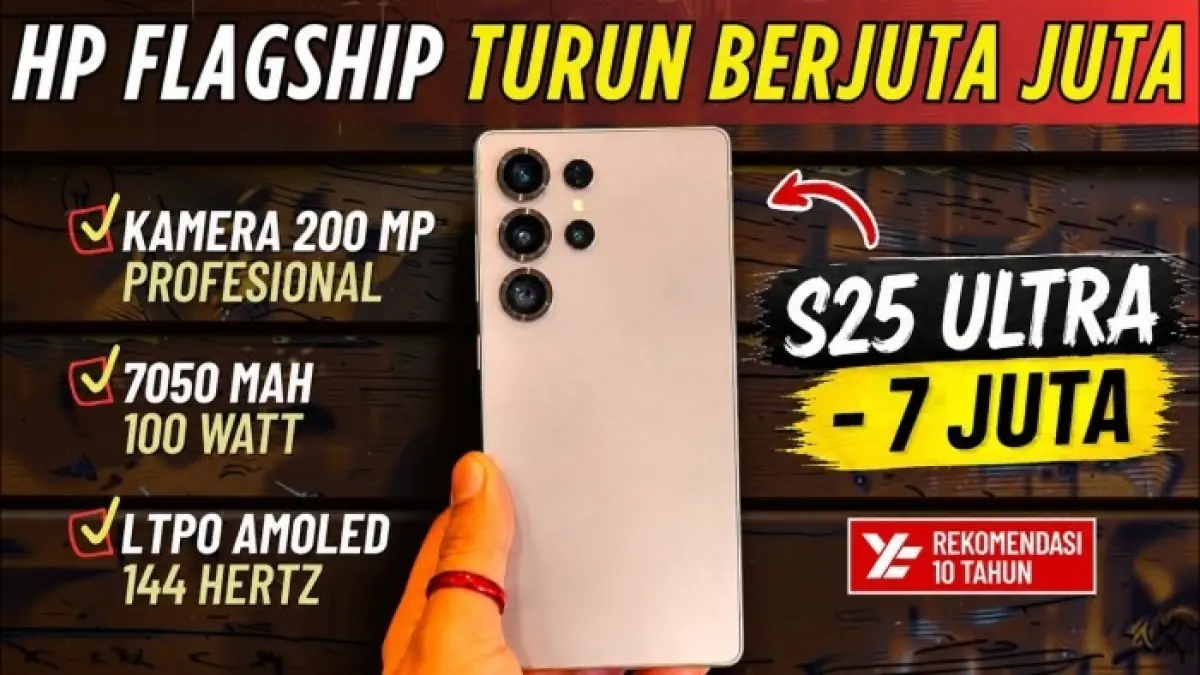 HP flagship turun harga hingga jutaan rupiah. Simak Galaxy S25 Ultra, iPhone Air, Pura 80 Ultra, Galaxy Z Flip 8, dan Oppo Find X9 Ultra.
