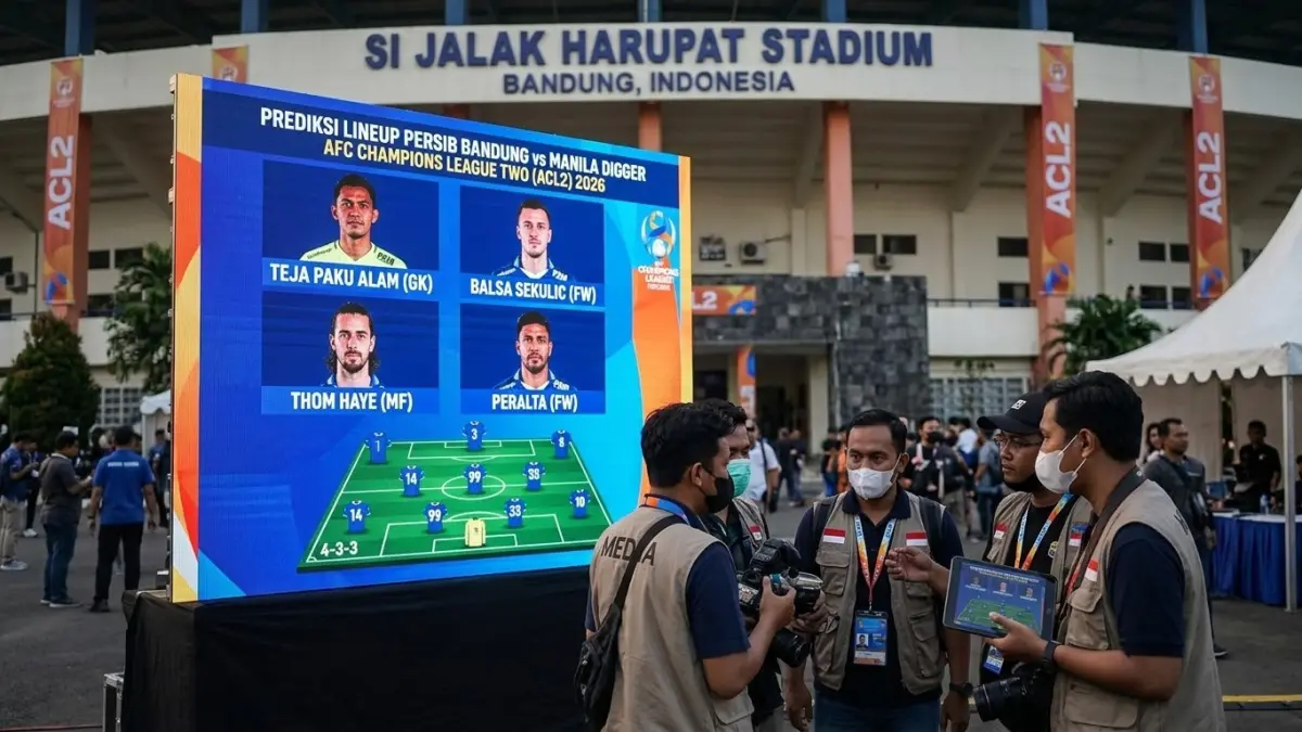 Prediksi lineup Persib vs Manila Digger di ACL2 2026. Teja Paku Alam, Tom Haye, Peralta hingga Balsa Sekulic diproyeksikan tampil.