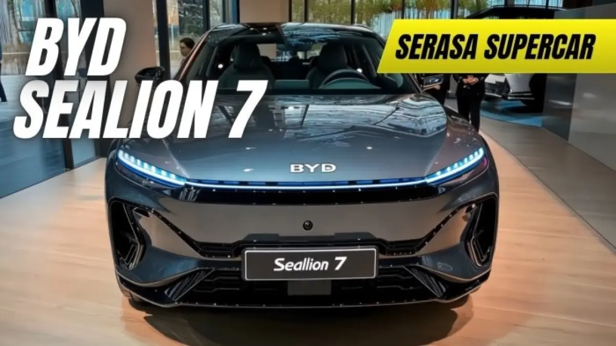 BYD Sealion 7 hadir dengan dua pilihan performa, tenaga hingga 390 kW, jarak tempuh 550 km, serta kabin dan fitur modern.