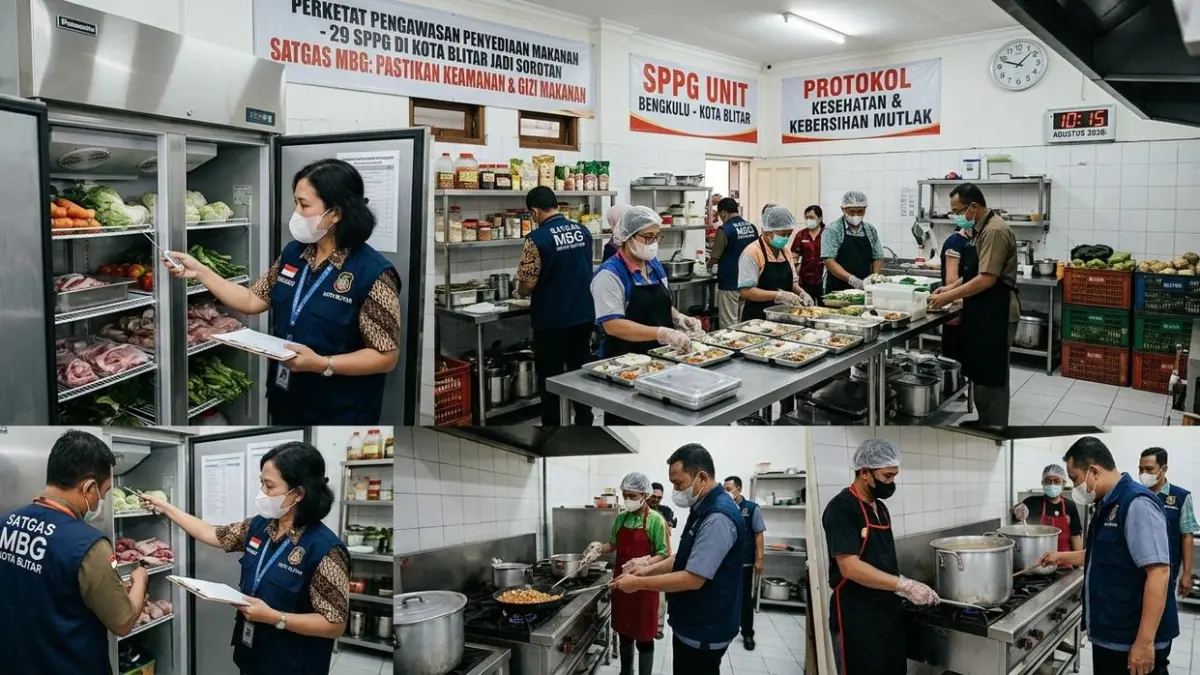 ILUSTRASI : 29 SPPG di Kota Blitar Jadi Sorotan, Satgas MBG Perketat Pengawasan Penyediaan Makanan