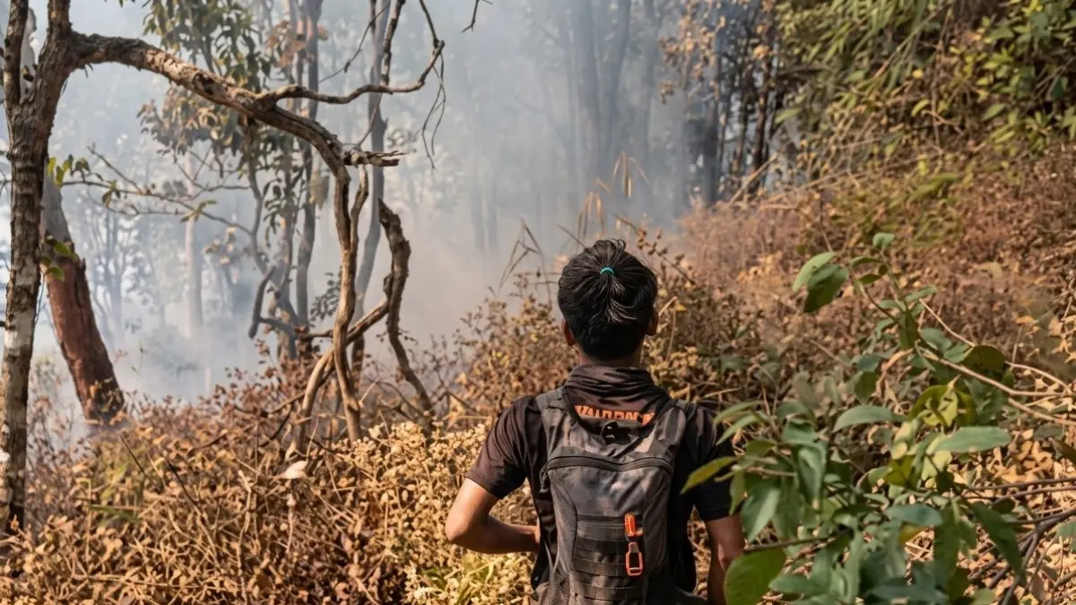 JALUR PENDAKIAN DITUTUP: Jalur Gunung Kawi via Sirah Kencong ditutup sementara 2x24 jam usai kebakaran hutan di lereng Kawi.