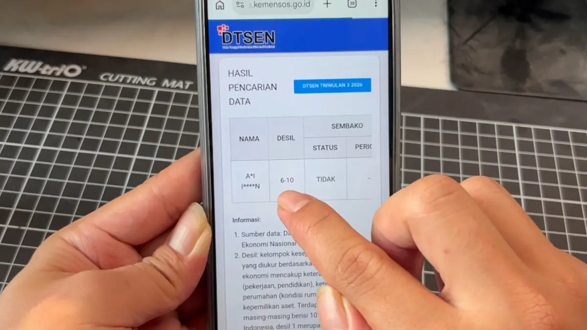 Cara cek desil bansos di Google Chrome cukup dengan memasukkan NIK dan captcha. Simak langkah melihat kategori desil dan status bantuan.(ScYoutube)