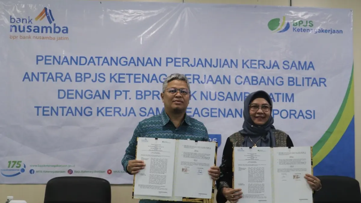 Penandatanganan perjanjian kerja sama (PKS) bersama PT BPR Nusamba Jawa Timur, Jumat (4/9).