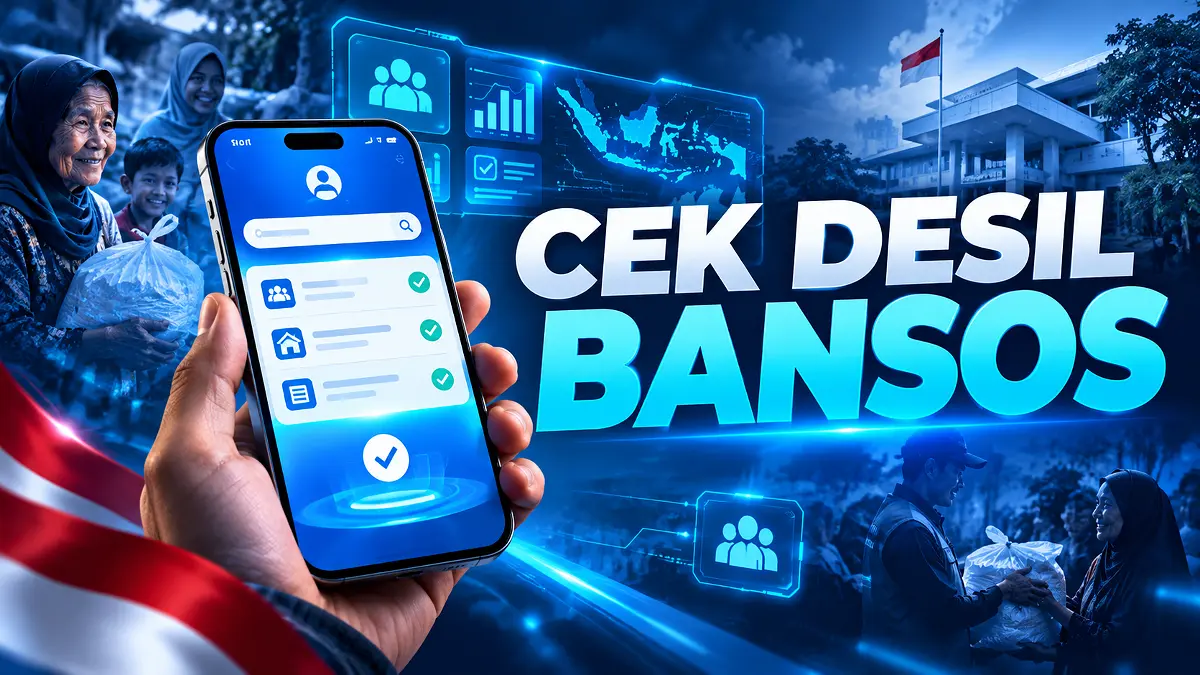 Cara cek desil bansos online bisa dilakukan melalui Cek Bansos untuk mengetahui posisi kesejahteraan dan peluang bantuan. (ILUSTRASI AI)