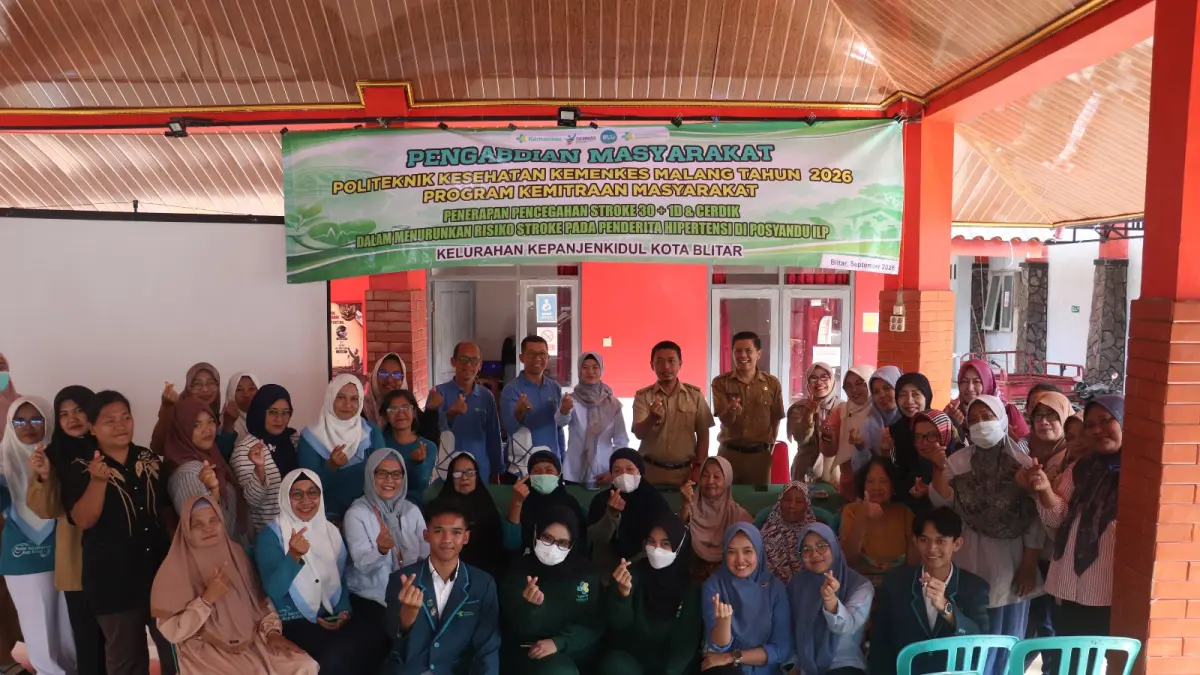 CEGAH STROKE: Poltekkes Kemenkes Malang edukasi warga Kepanjenkidul soal hipertensi melalui 3O+1D dan CERDIK.
