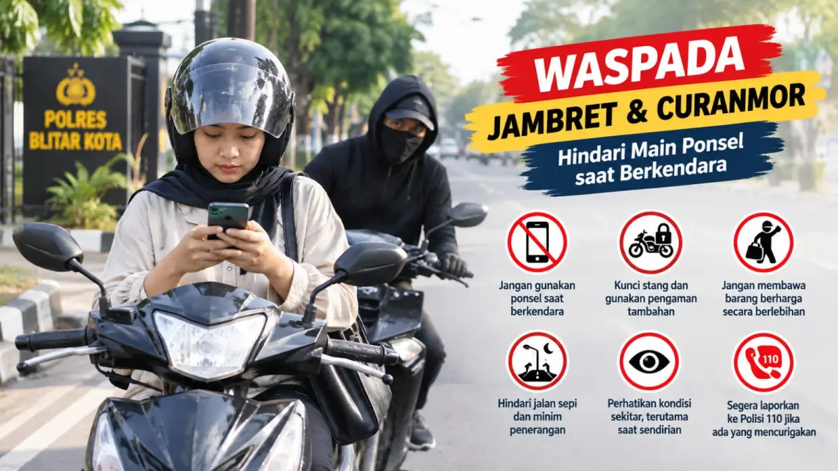 Ilustrasi warga saat berkendara menggunakan sepeda motor. Polisi mengimbau masyarakat waspada terhadap aksi jambret dan curanmor serta menghindari penggunaan ponsel saat berkendara.