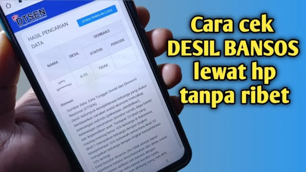Cara cek desil 2026 lewat HP cukup menggunakan Google Chrome, NIK, dan captcha untuk melihat kategori desil yang tercatat.