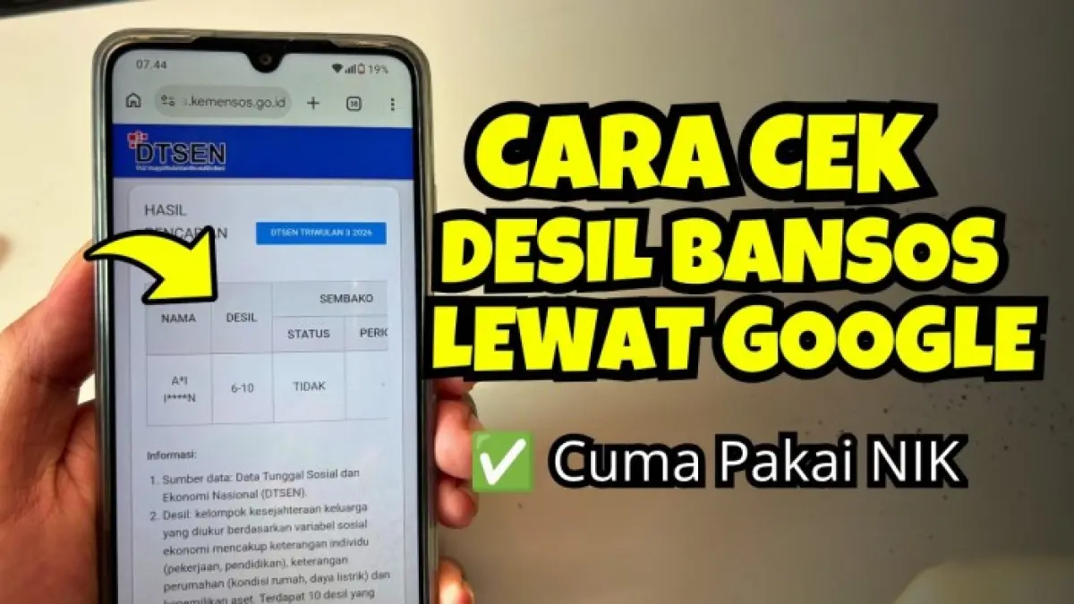 Cara cek desil bansos lewat HP bisa dilakukan melalui Google Chrome dengan memasukkan NIK dan captcha untuk melihat kategori desil serta status bansos.