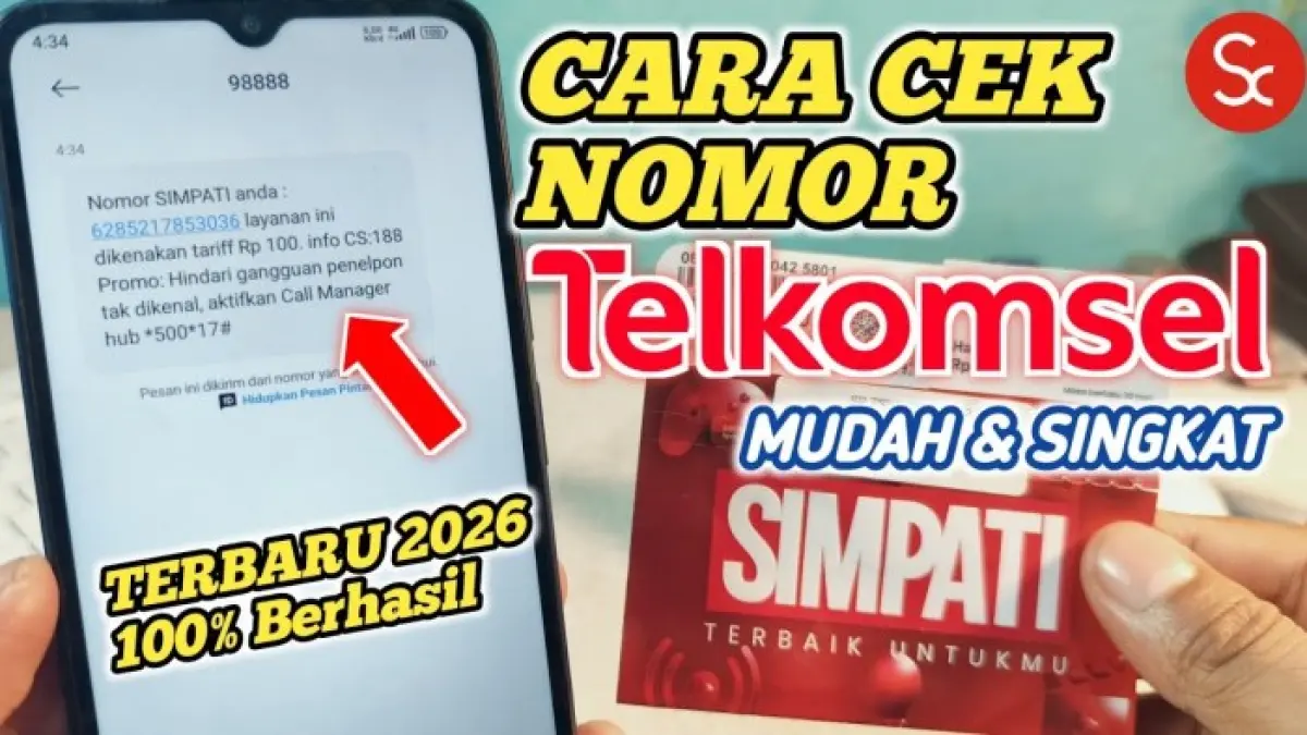 Cara cek nomor Telkomsel lewat HP bisa dilakukan melalui menu telepon dengan kode layanan. Tutorial menyebut tarif Rp100 dan tetap bisa dicoba tanpa pulsa.