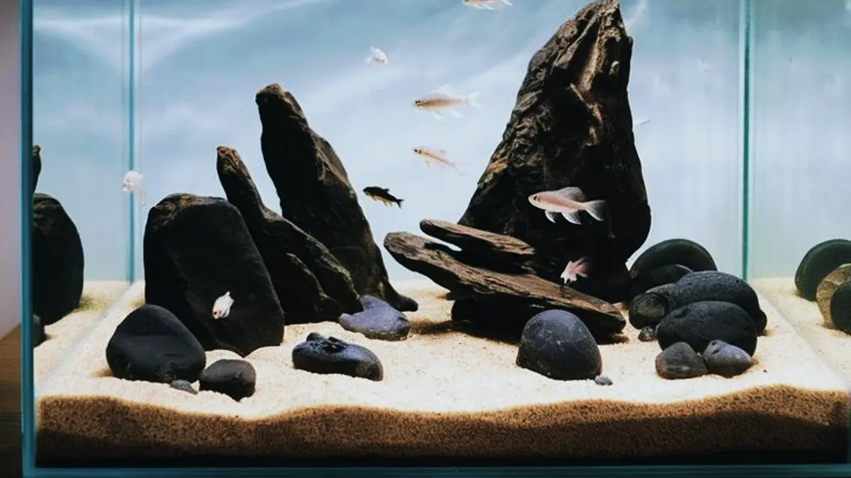 Aquascape Nano tema natural bisa dibuat pemula dengan tank kecil, tanaman mudah dirawat, hardscape sederhana, dan perawatan rutin. (PINTEREST)