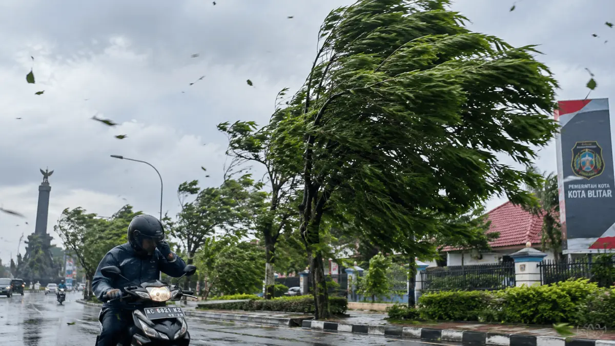 ILUSTRASI : Angin kencang melanda Kota Blitar, warga diminta meningkatkan kewaspadaan.