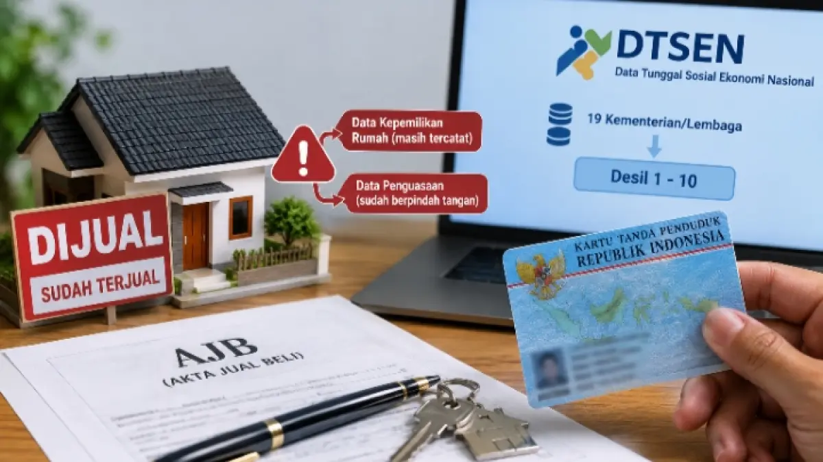 Ilustrasi: Rumah yang sudah dijual tetapi belum balik nama dapat memengaruhi data DTSEN.