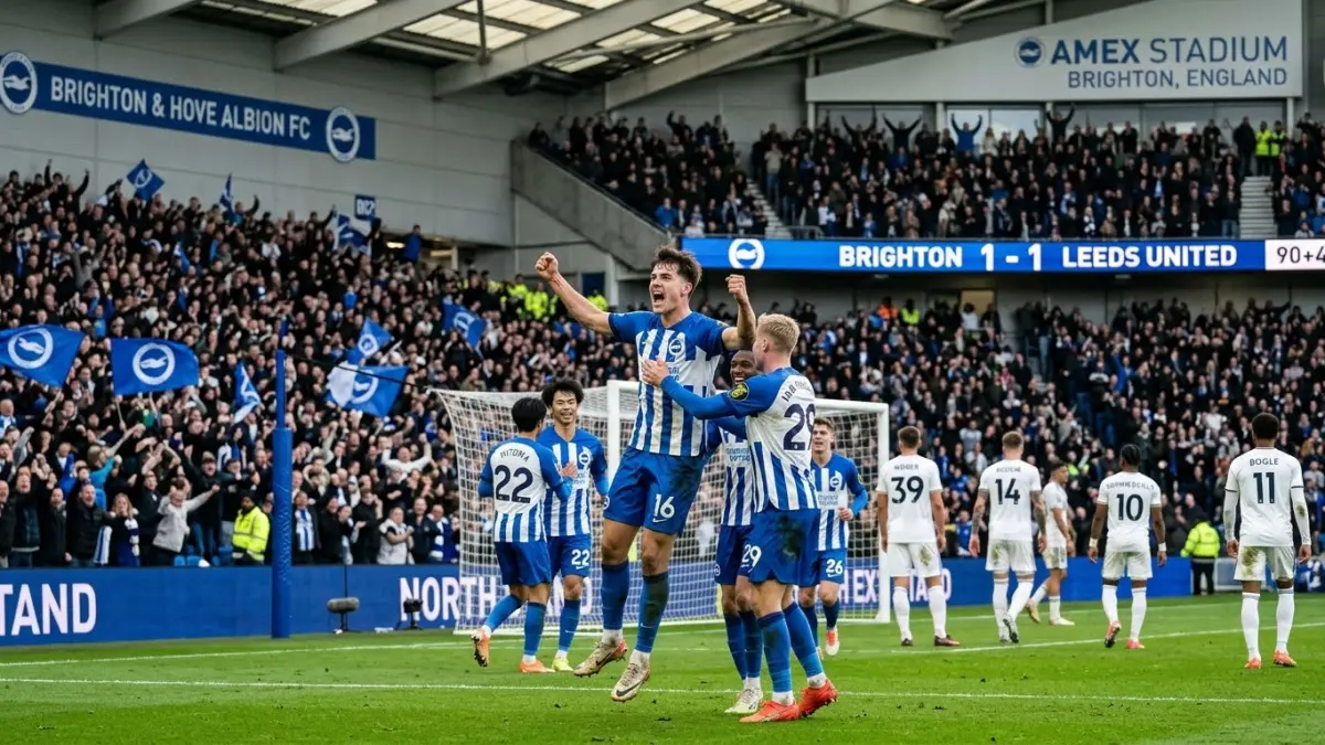 Brighton Selamat dari Kekalahan, Gol Vuskovic Gagalkan Kemenangan Leeds United