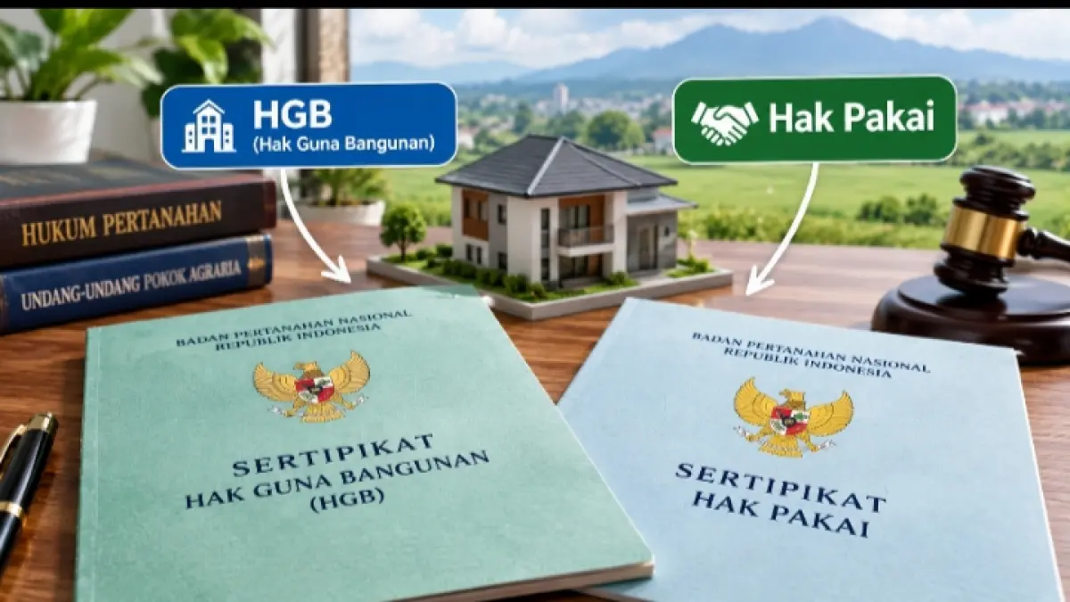 HGB dan Hak Pakai dalam hukum pertanahan.