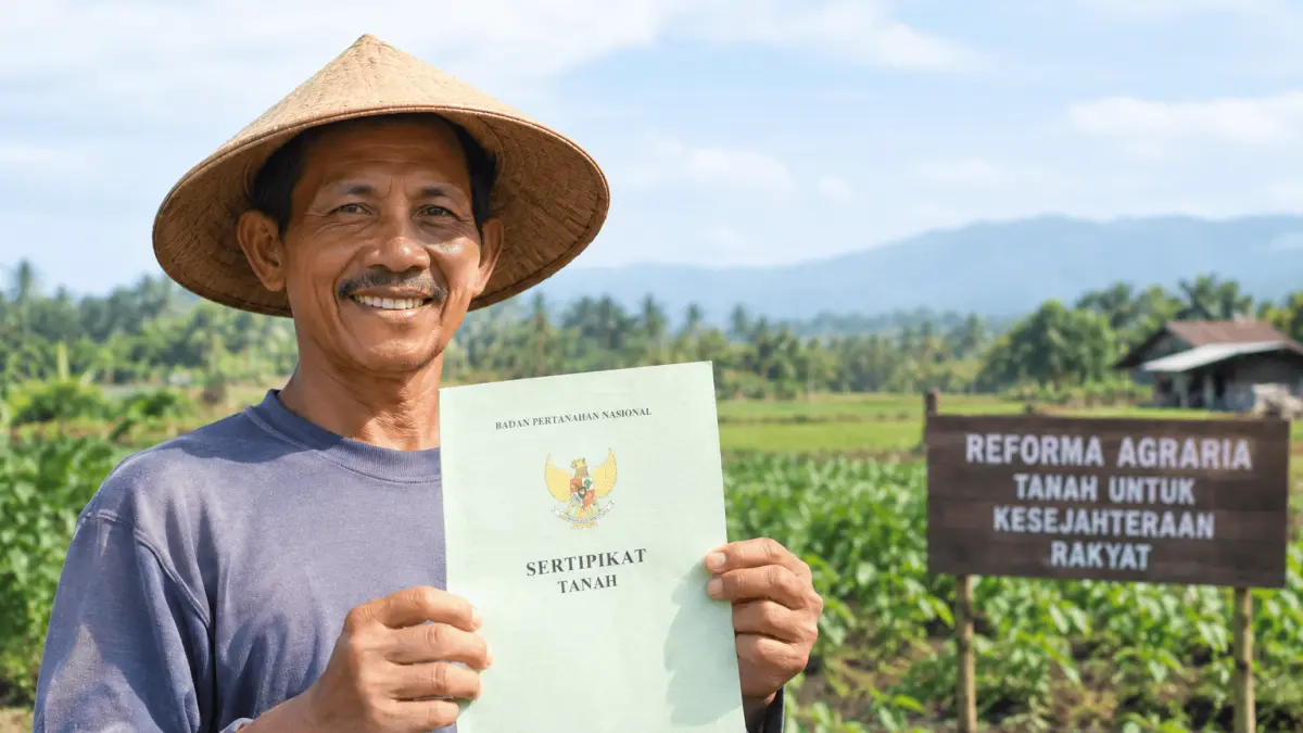 sertifikat tanah menjadi modal untuk meningkatkan kesejahteraan masyarakat.