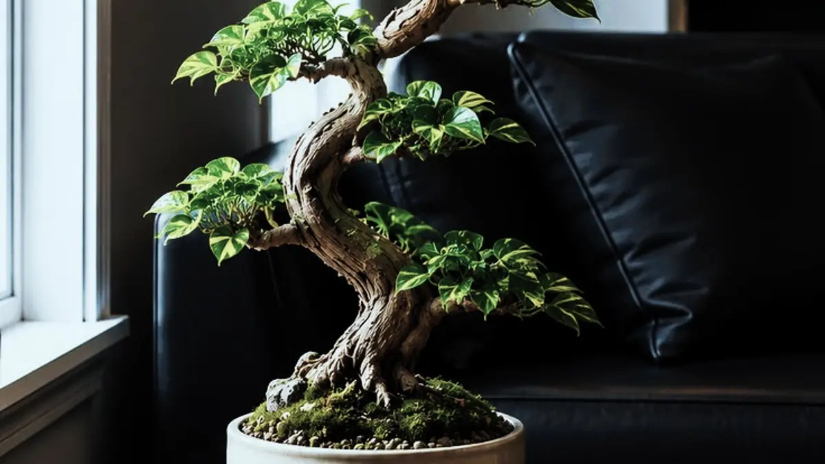 Cara menanam bonsai dari los pucuk dilakukan dengan memprogram akar, memangkas bagian tertentu, membentuk batang, dan melakukan pengawatan. (PINTEREST)