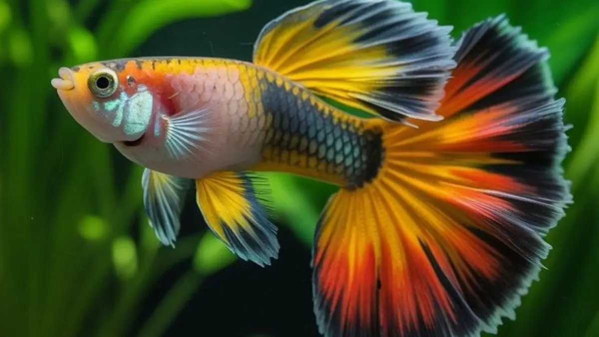Cara merawat ikan gupi meliputi mengganti air 20–30 persen setiap minggu, mengatur pakan, suhu 24–28 derajat Celsius, filter, dan tanaman air. (PINTEREST)