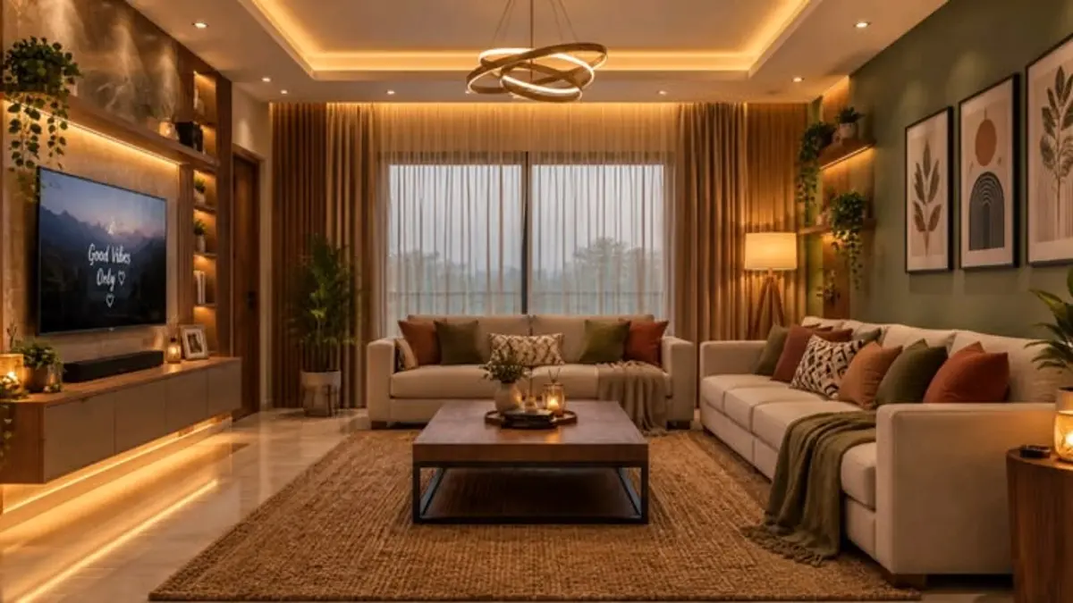 Ruang Tamu minimalis dapat terasa lebih luas dengan warna netral, furnitur fungsional, pencahayaan tepat, dan dekorasi yang terbatas. (PINTEREST)