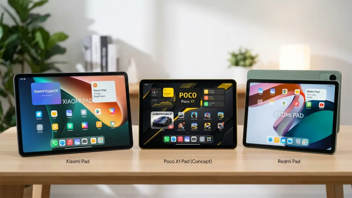 Rekomendasi tablet Xiaomi Agustus 2026 mencakup Poco, Redmi, dan Xiaomi Pad dengan harga mulai Rp2 jutaan hingga kelas premium.(PINTEREST)