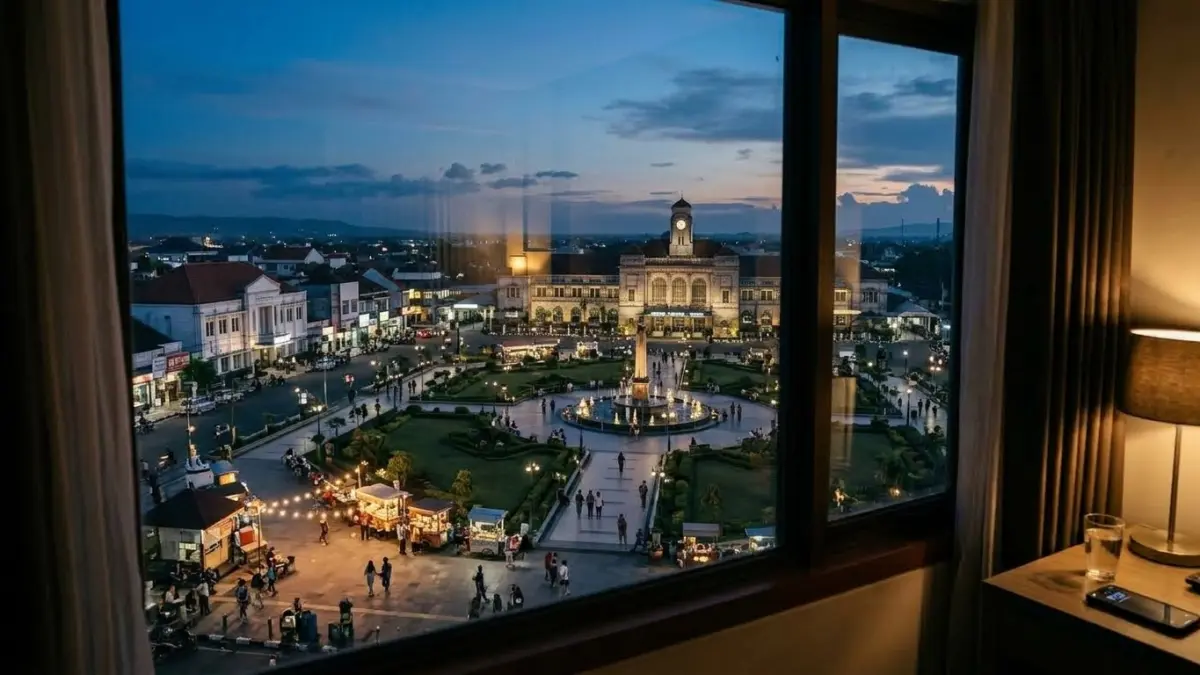 Cari hotel Madiun dekat stasiun dan alun-alun? Simak 4 penginapan dengan tarif mulai Rp130 ribuan, lengkap dengan lokasi, harga, dan fasilitas.(Ilustrasi AI)