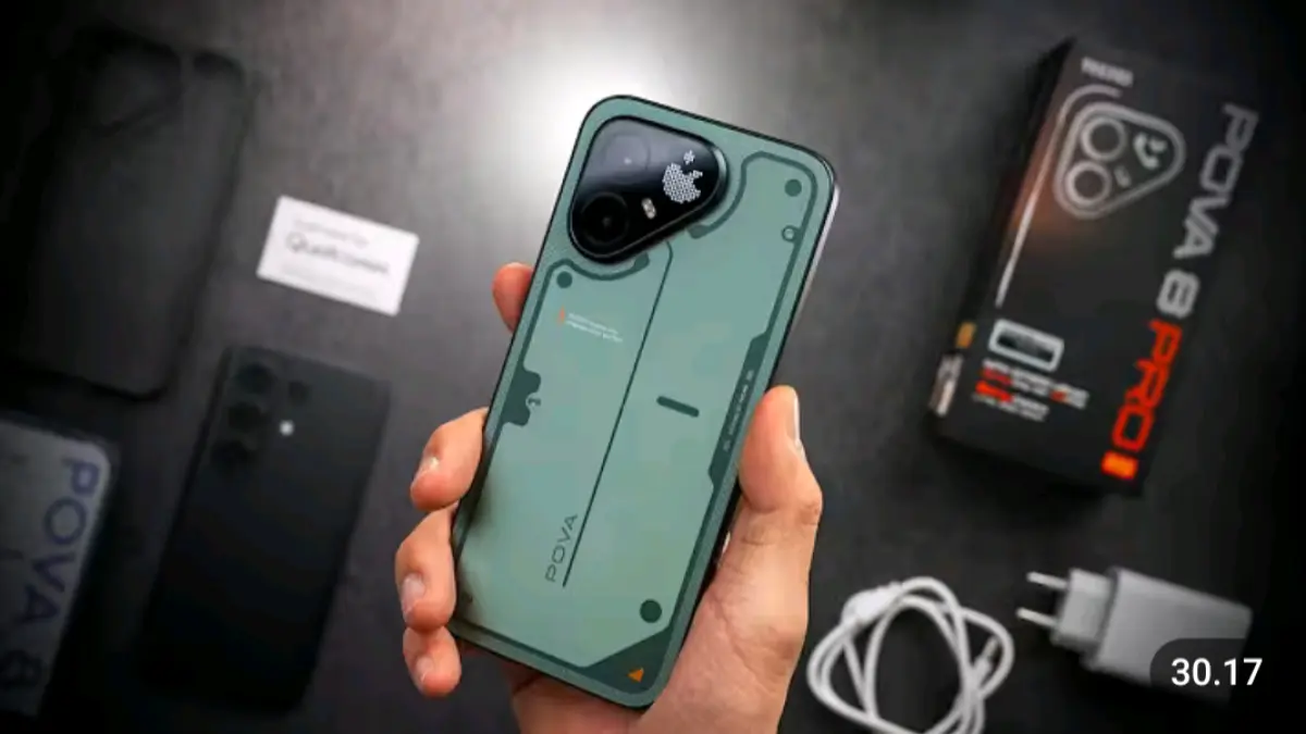 TECNO POVA 8 Pro 5G Rp5 jutaan membawa AMOLED 144Hz, baterai 6.500 mAh, Dimensity 7400 dan kamera Sony 50 MP OIS.