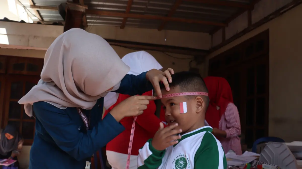 DETEKSI DINI: Pemeriksaan CKG juga menyasar usia anak-anak untuk memantau kondisi kesehatan dan pertumbuhannya.