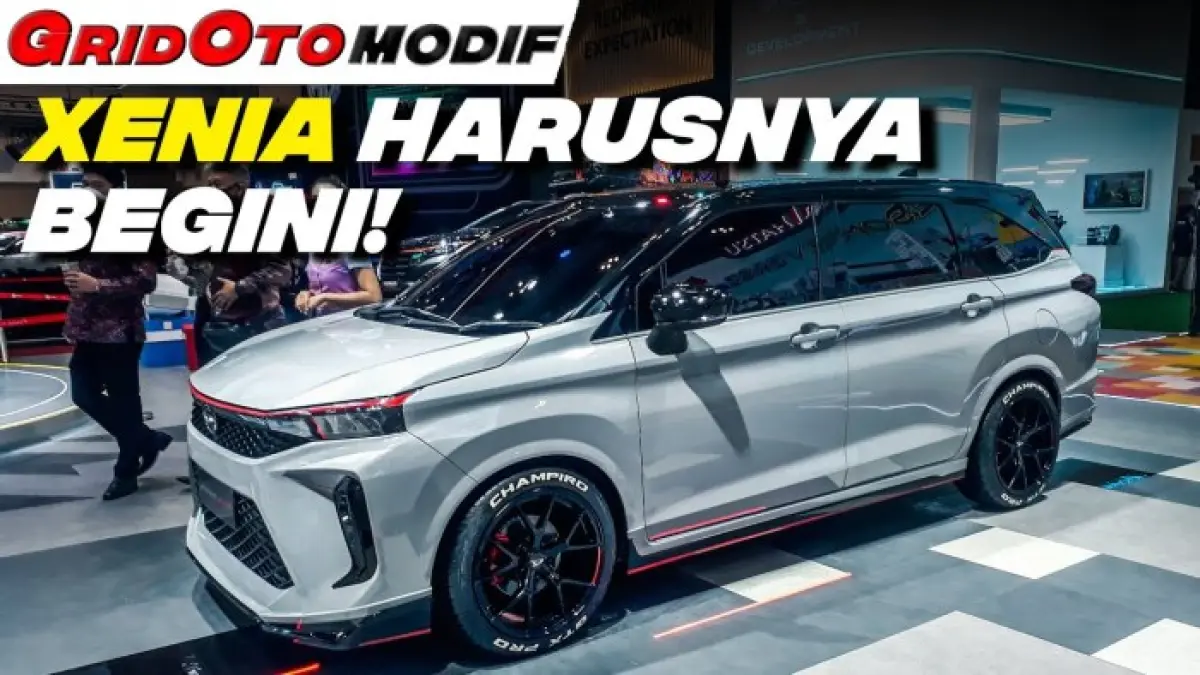 Modifikasi Daihatsu Xenia ini tampil racing style dengan bodi two-tone, body kit sporty, dan pelek ring 18. Bisa jadi inspirasi pemilik Xenia dan Avanza.