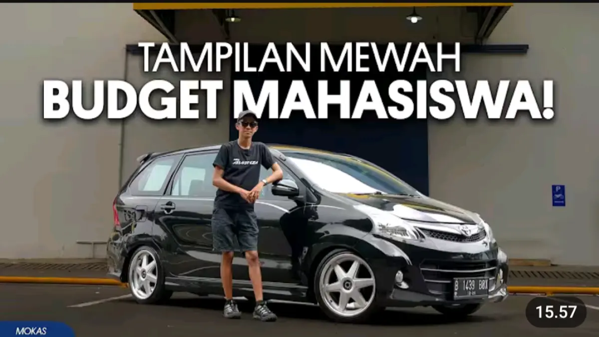 Modifikasi Toyota Avanza Veloz ceper milik mahasiswa ini tampil simpel dan rapi. Simak detail velg, suspensi, eksterior, hingga interiornya.
