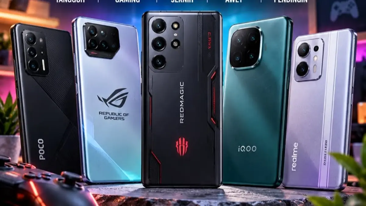 Rekomendasi HP 2026 versi Gadgetin membahas perbedaan fitur ponsel dari kelas Rp1,5 juta hingga flagship, termasuk performa, kamera, dan komprominya.(Pinterest)