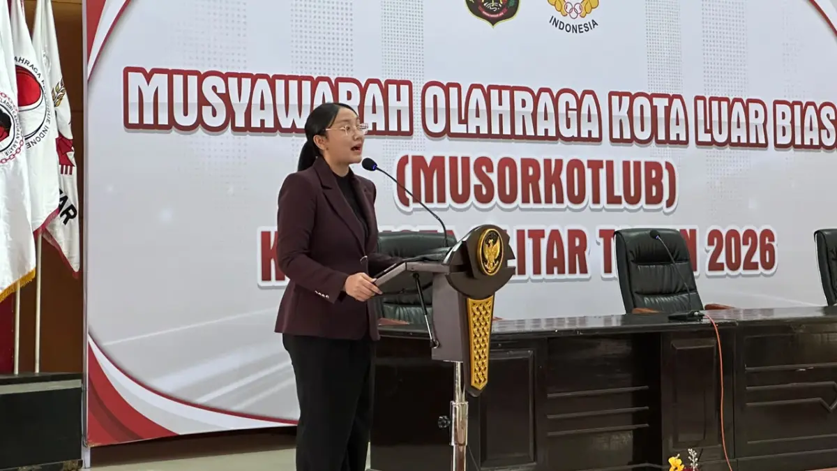TERPILIH: Elim Tyu Samba terpilih sebagai Ketua KONI Kota Blitar dengan 24 suara.