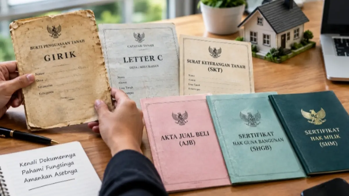 dokumen tanah berupa girik, Letter C, dan SKT yang masih banyak digunakan dalam administrasi pertanahan.