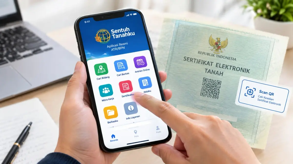Masyarakat dapat memanfaatkan aplikasi Sentuh Tanahku untuk melihat informasi sertifikat dan memantau aset tanah secara digital.