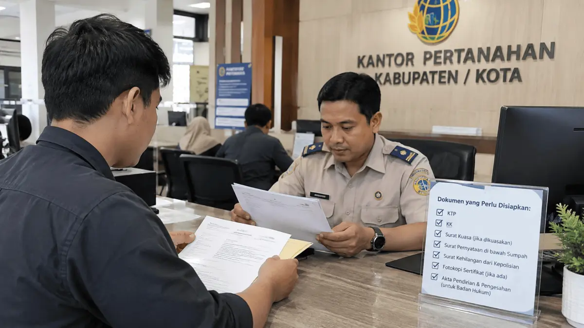Mengurus penggantian sertifikat tanah hilang membutuhkan sejumlah dokumen persyaratan.