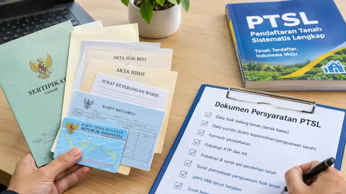 Peserta PTSL wajib menyiapkan bukti kepemilikan tanah, KTP, KK, hingga SPPT PBB.