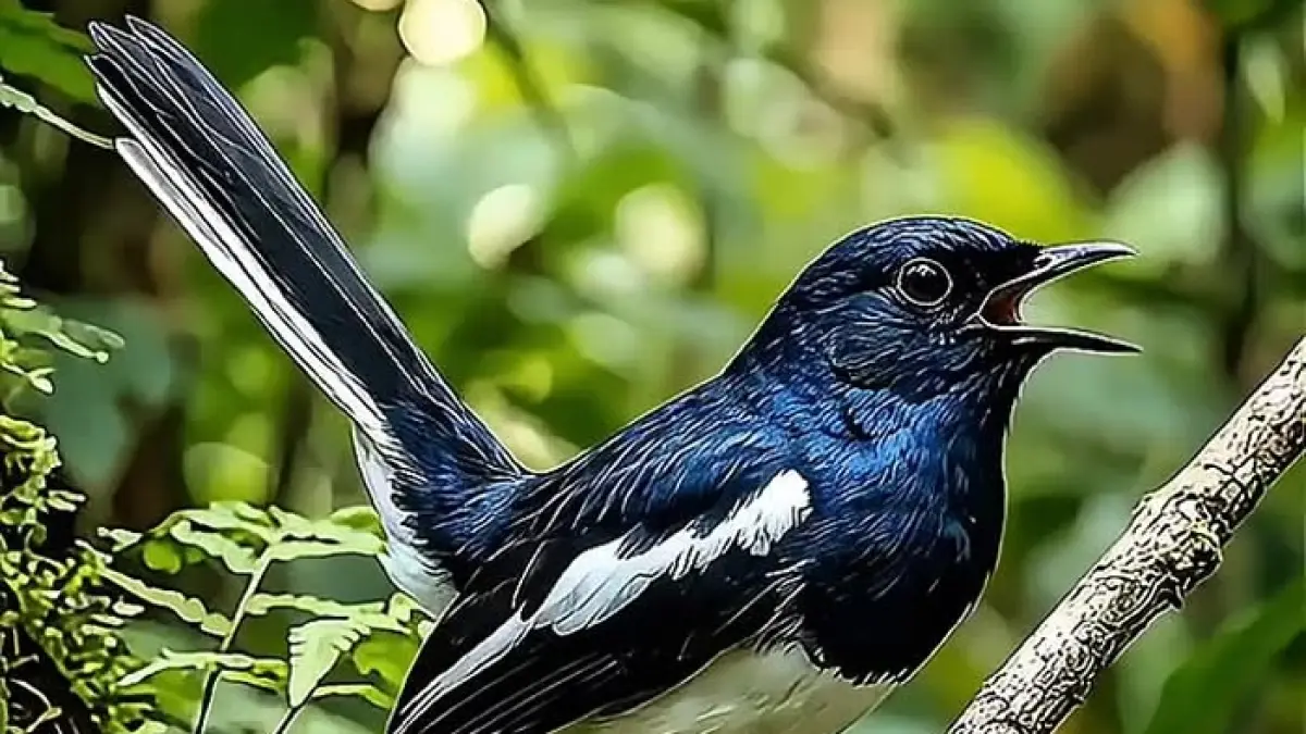 Stok burung Kios Pak Tohir di Pasar Pramuka lengkap, dari murai batu, kacer gacor, kenari hingga burung masteran.(Gemini AI)