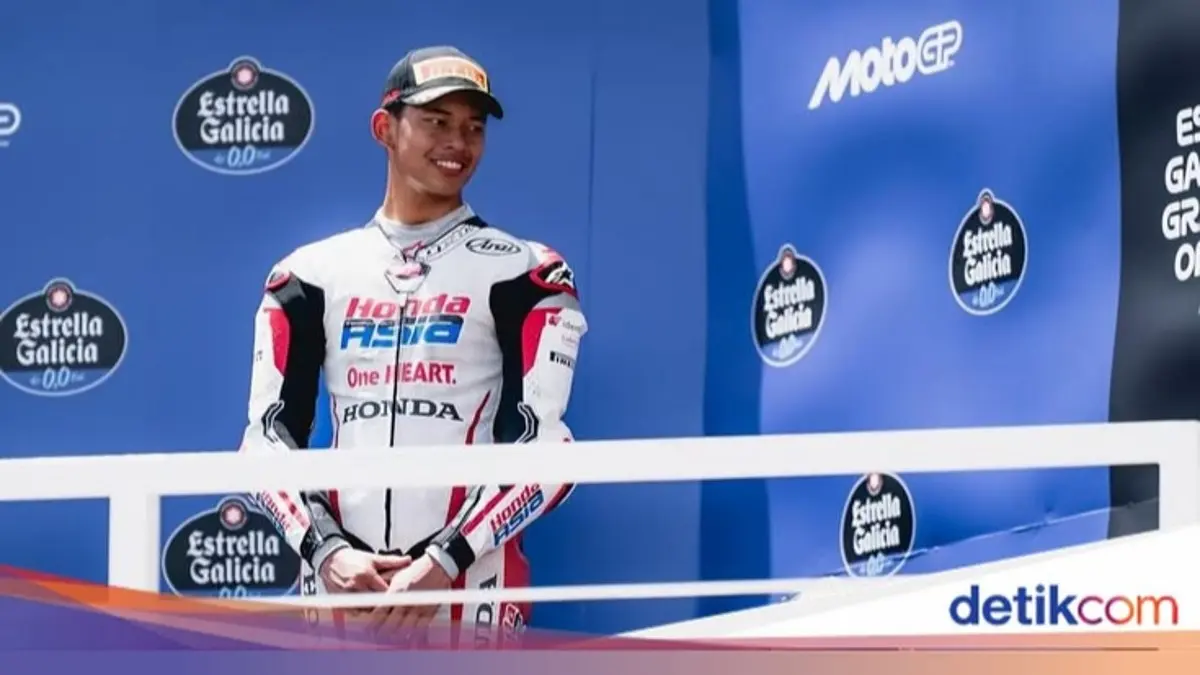 Feda Ega Pratama menang di Jepang dan finis P1 setelah nyaris crash, disusul Munyos P2 dan Hakim Danish P3. (Pinterest)