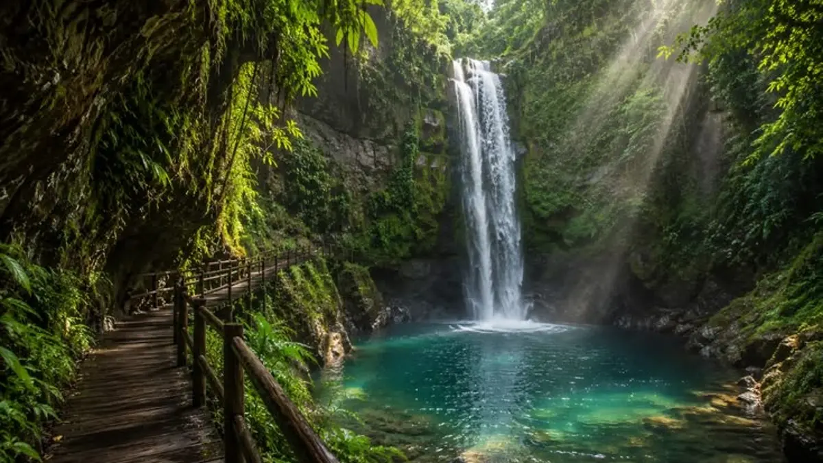 7 air terjun terindah di Jawa Timur punya pesona unik, dari Coban Pelangi hingga Tumpak Sewu yang mirip Niagara. (PINTEREST)