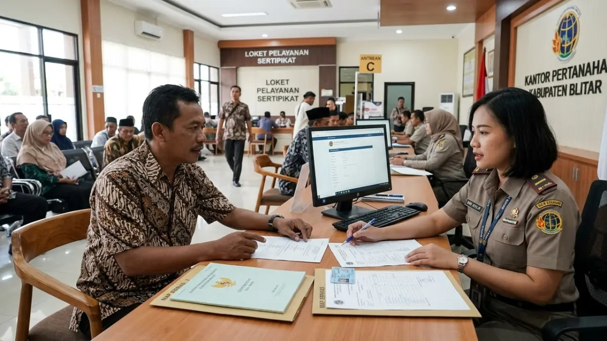 Sertifikat tanah dalam proses di BPN.