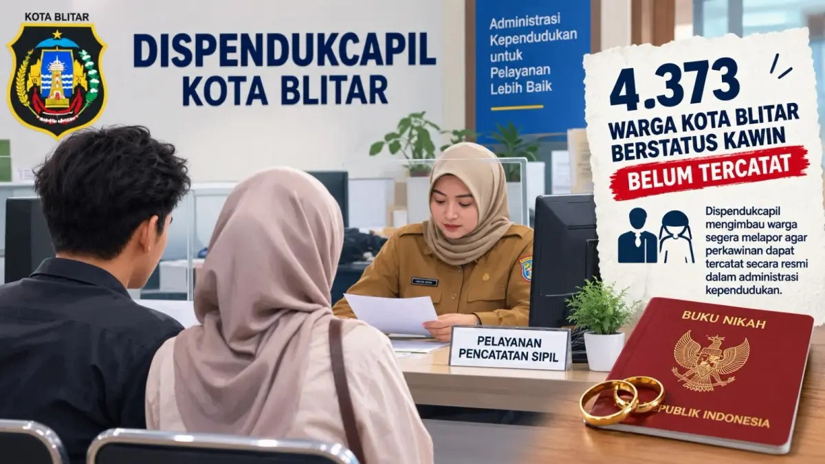 ADMINISTRASI PERKAWINAN: 4.373 warga Kota Blitar berstatus kawin belum tercatat dalam administrasi kependudukan.