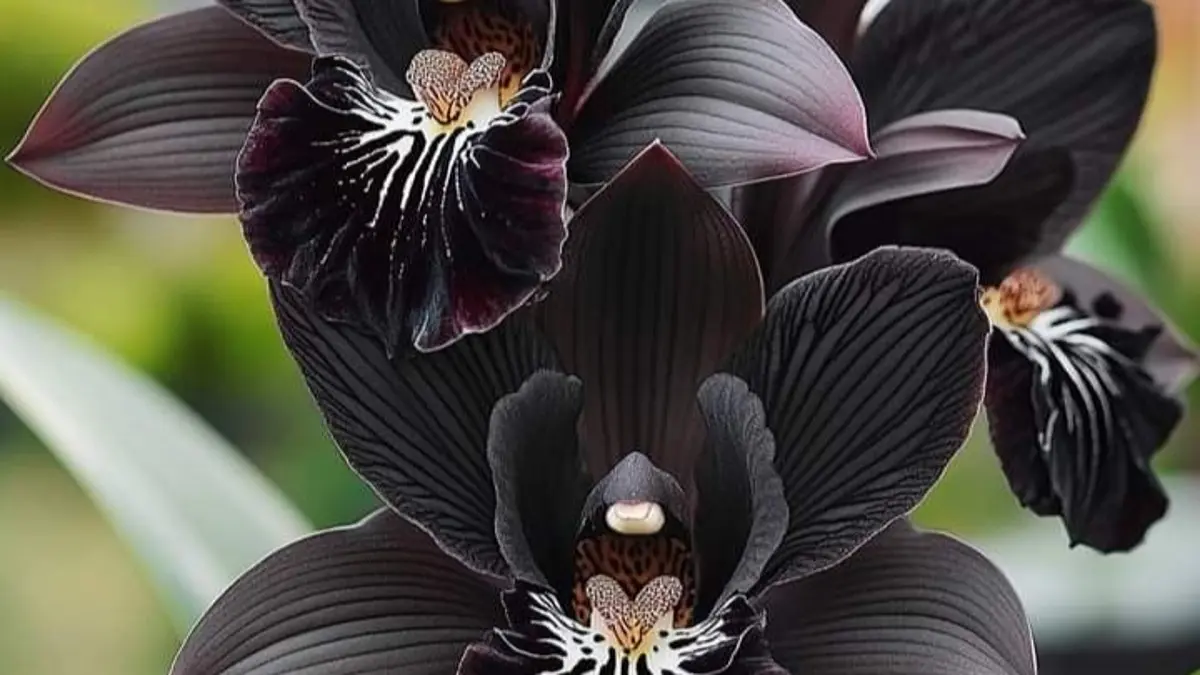 Anggrek Hitam Kalimantan memiliki bunga hijau, tengah hitam, dan aroma wangi. Simak proses adaptasi serta cara merawatnya.(Pinterest)